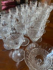 Servizio 52 calici vetro lavorato vintage