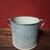 Secchio / Vaso Vintage in Metallo Zincato