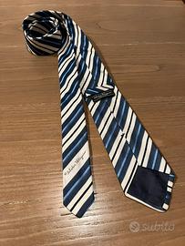 Ferragamo cravatta in seta jacquard blu