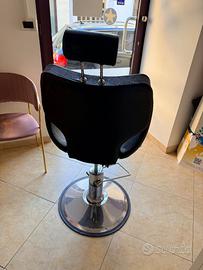 Poltrona trucco girevole con alzapersona a pedale