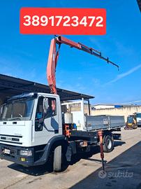 iveco eurocargo con gru e ribaltabile 