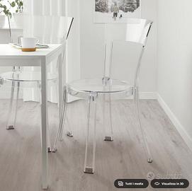 6 sedie Ikea STEIN trasparenti