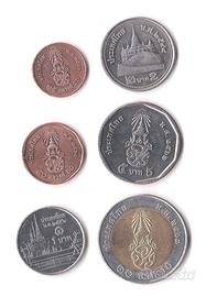 Thailandia 6 monete Baht-Satang non circolate