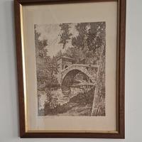 Quadro con stampa ponte medievale Subiaco