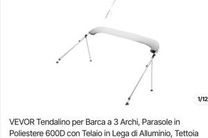 tendalino per barca gommone 