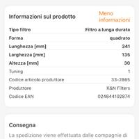 Filtro a pannello K&n Audi-Golf-Seat