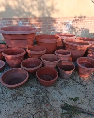 vasi in plastica per fiori e limoni