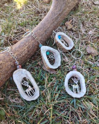 portachiavi palco corno cervo