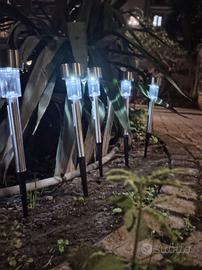 Set 6 Luci Solari LED da Esterno