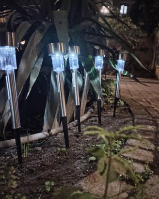 Set 6 Luci Solari LED da Esterno