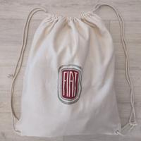 FIAT - ZAINO IN TELA ECRU CON STAMPE