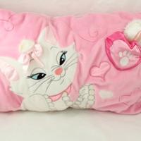 Cuscino disney rosa aristogatti minou