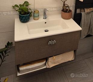 Mobile bagno sospeso 80x50 con lavabo