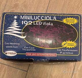 Luci led natalizie viola 12 metri