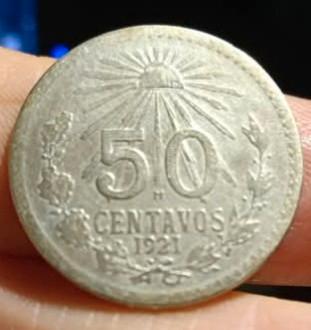 argento Messico,50 centavos 1921