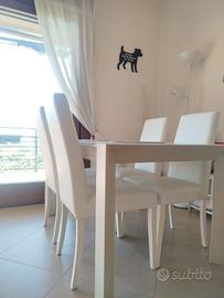 Tavolo da pranzo rettangolare allungabile + sedie