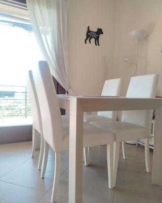 Tavolo da pranzo rettangolare allungabile + sedie