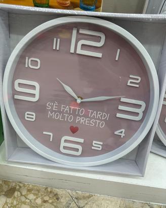 Orologio da parete con frase