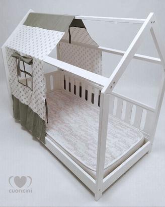 Letto Montessori Cuoricini Moovi + Mat + Accessori