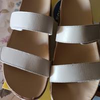 Sandali Dr Scholl bianchi di pelle