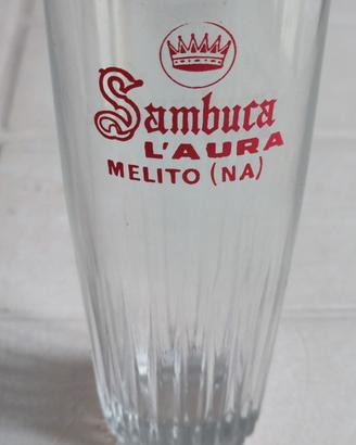 Bicchiere vintage Sambuca L'Aura Melito di Napoli 