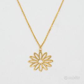 Collana in oro giallo 9 kt con margherita E.2241