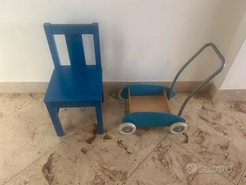 Carrellino e sedia ikea