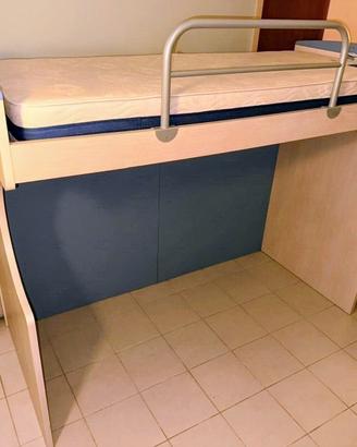 Letto Soppalco Moretti Compact + Materasso + Scala