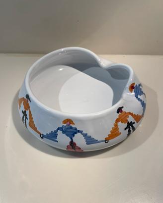 Ceramica sarda centrotavola Assemini firma Mattana