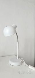 Lampada da scrivania in metallo bianca
