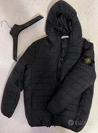 Piumino Stone Island Nero Con Cappuccio Taglia L