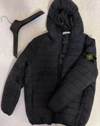 Piumino Stone Island Nero Con Cappuccio Taglia L