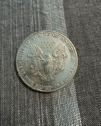 Moneta 1 dollaro argento USA American Silver eagle