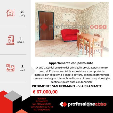 Appartamento 2 camere, ripostiglio e cantina