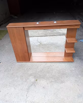 specchio da bagno in legno 