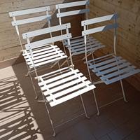Sedia da giardino in acciaio pieghevole

