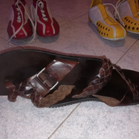 Infradito cuoio e pelle marroni