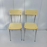 Coppia Sedie in Formica Gialle