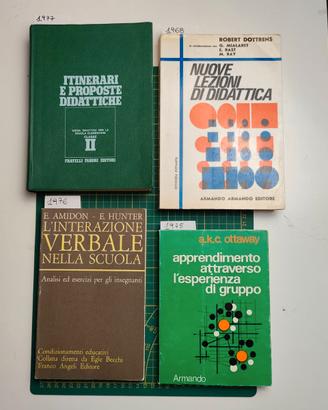 Lotto 4 libri vintage di pedagogia e didattica