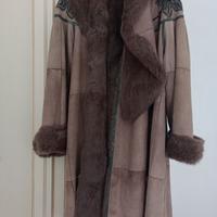 Cappotto donna Vintage pelle e pelliccia 