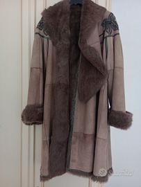 Cappotto donna Vintage pelle e pelliccia 