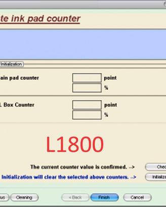Reset Software stampante EPSON L1800 tamponi Ink
