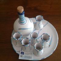 Set aperitivo/digestivo in ceramica Solimene