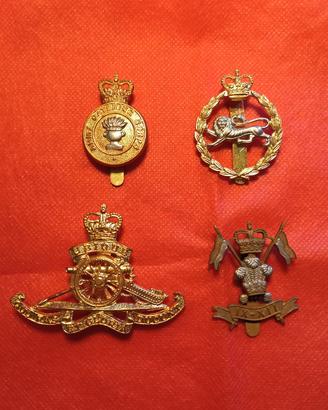 Cap Badge Distintivi per cappello inglesi post ww2