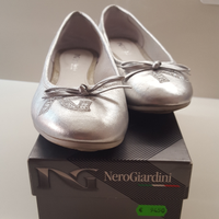 Scarpe paperine col. argento, Nero Giardini