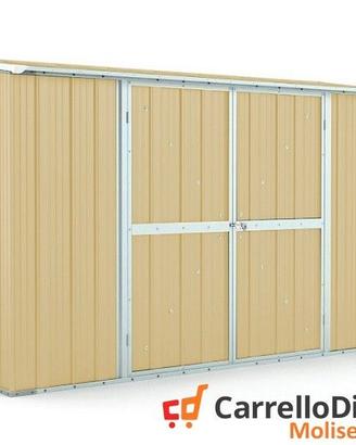 Casetta in lamiera per esterno 307x100cm beige