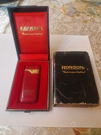 ACCENDINO RONSON ORIGINALE ANNI 70 CON SCATOLO