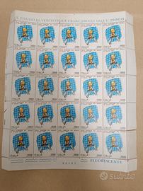 Foglio da 25 francobolli Italia 