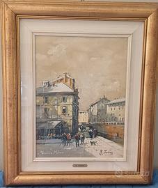 Quadro olio su tela firmato R.Foppa