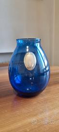 Elegante Vaso Vintage in Vetro Blu